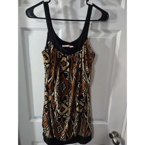 Blush Top Size M Brown And Black Sleeveless
